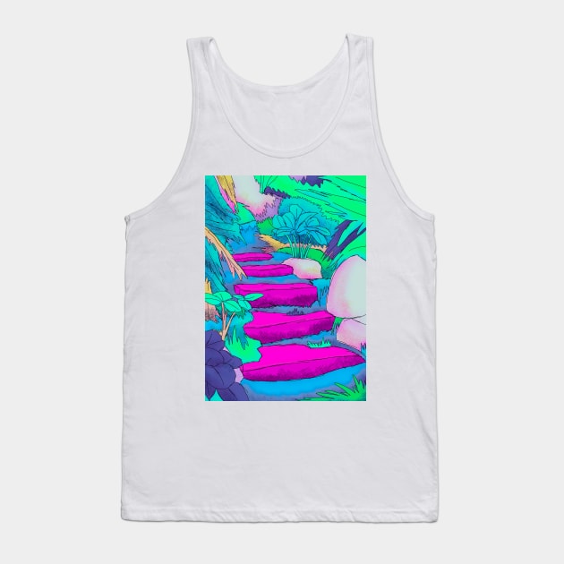 The Garden Steps Tank Top by Swadeillustrations
